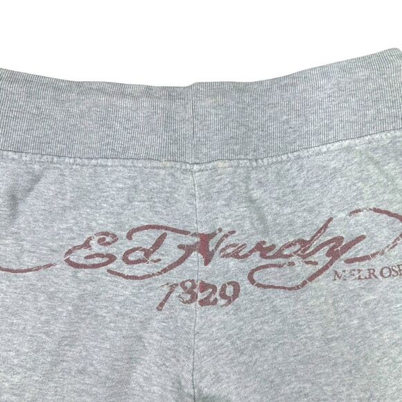 Vintage Y2K Ed Hardy Cut-Off Sweat Shorts - Size Small - Picture 6 of 8